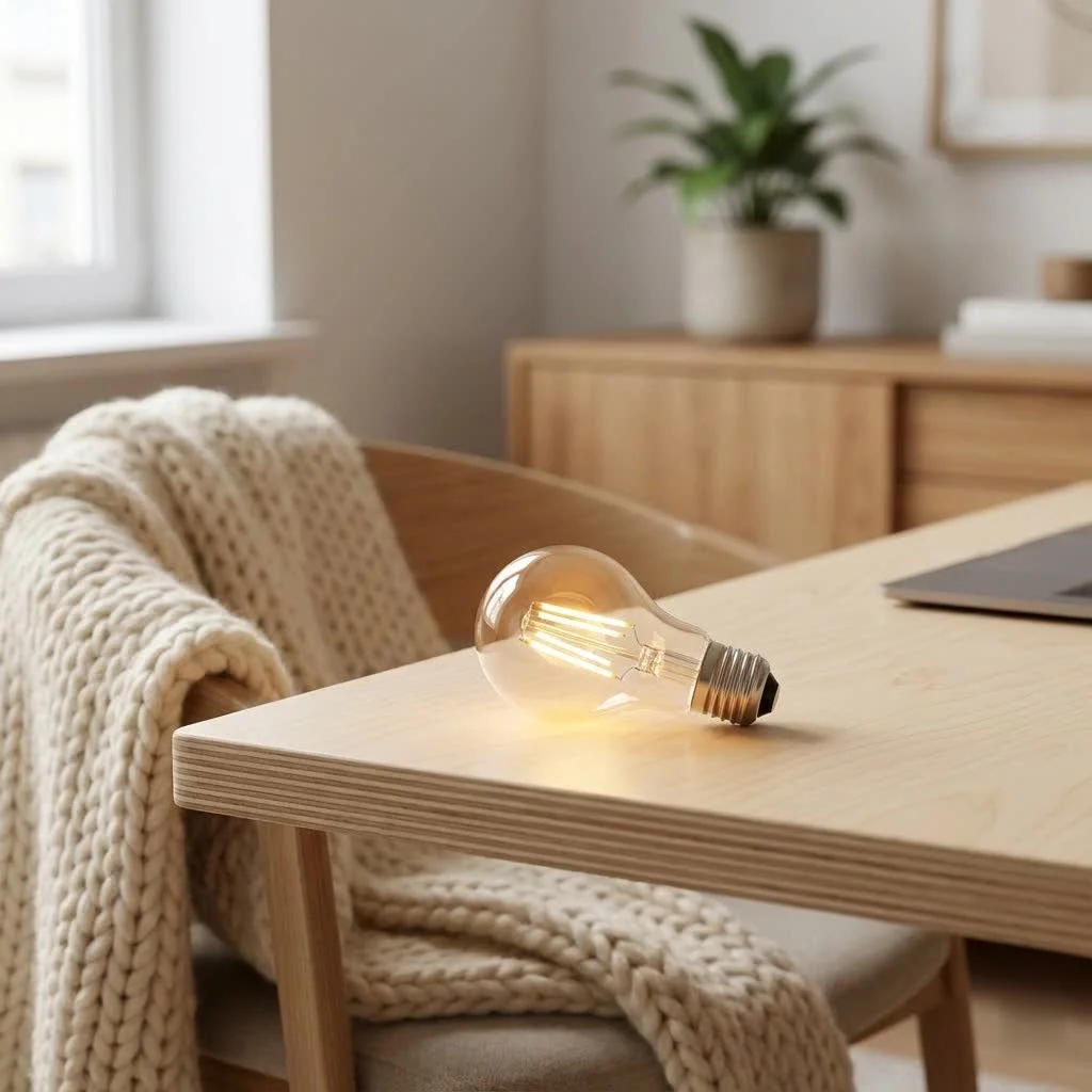 PAR20 smart bulb illuminating a modern living space