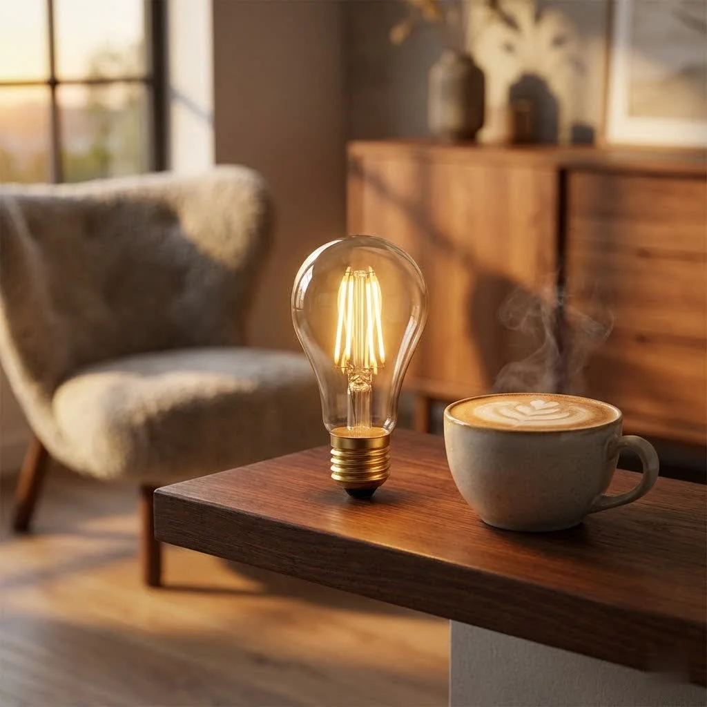 GU10 smart bulb illuminating a modern kitchen