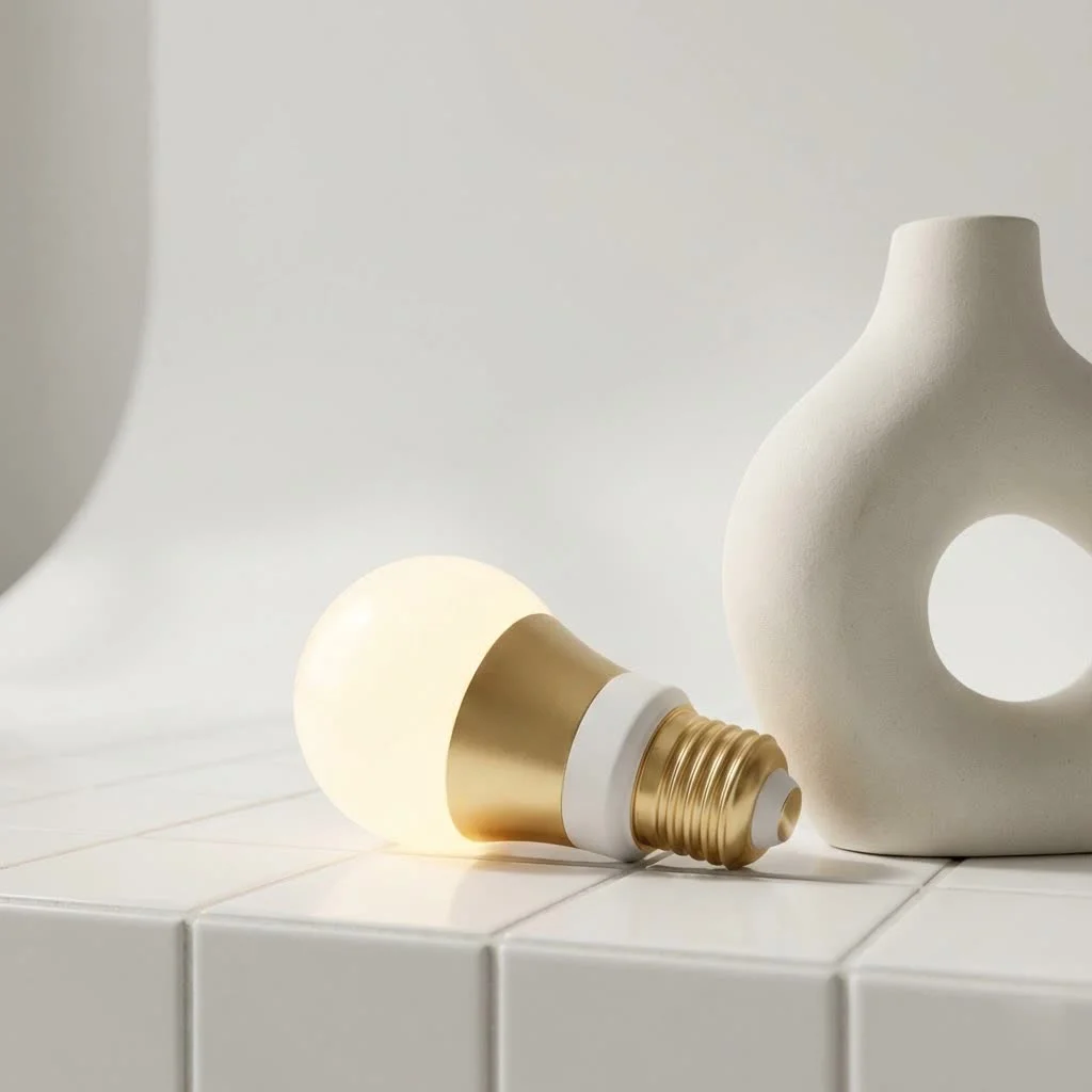 G9 smart bulb illuminating a modern chandelier